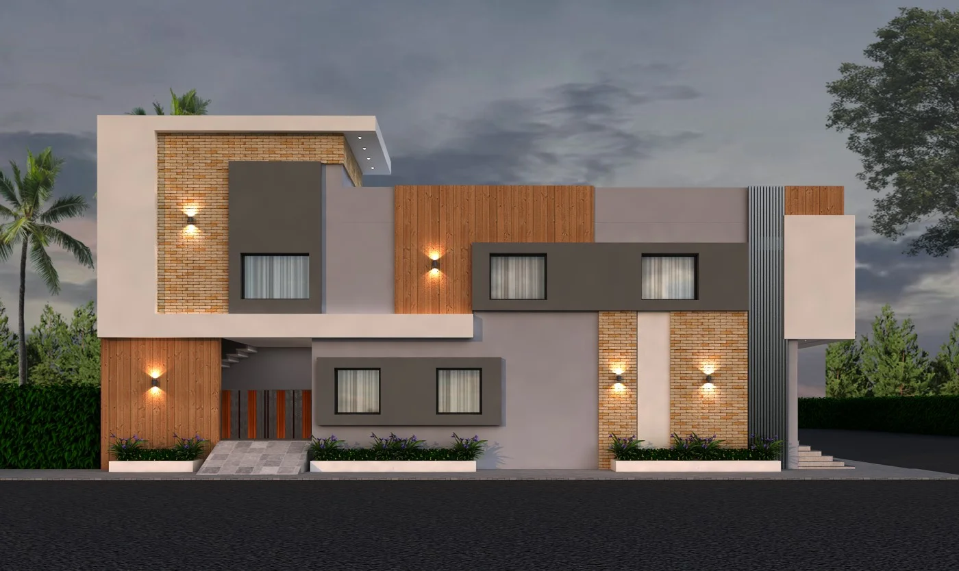 100x60 House Designs - 6000 sqft Home Elevation Design - 100*60 House Front Design
